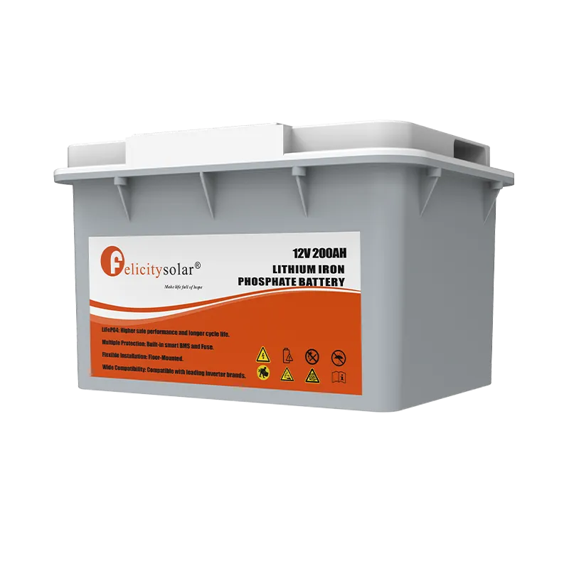 FLA12171 batería de litio LiFePO₄ capacidad 2,56kwh, 12.8V. BMS integrado y fusible