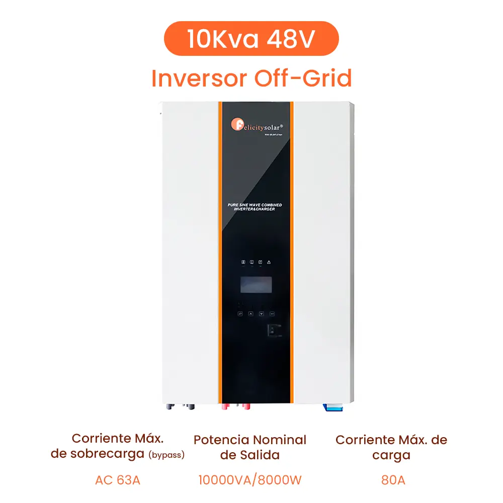 [FL-IVGM10048] Inversor hibrido ON-GRID/OFF-GRID Trifasico 10KW 48V Hybrid Solar Inverter ON/OFF GRID, AC 220V/380V  MPPT  13000W  PV900V Controller IP65