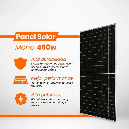 [FL-EM450W] Mono Panel Solar  450w Mono half cut solar panel, Size:1909*1134*35mm Marca Felicity Solar