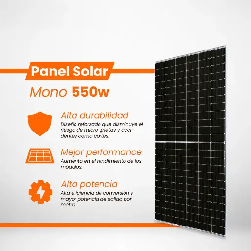 [FL-EM550W] Mono Panel Solar 550w 41.6v, Mono Half Cut Solar Panel Size:2278*1134*35mm Marca Felicity Solar